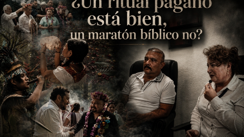 Apoyar la lectura de la Biblia está mal. ¿Hacer rituales prehispánicos, no?