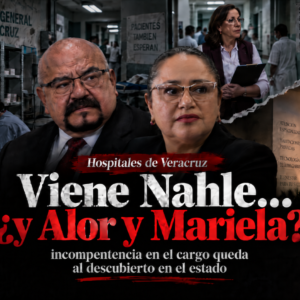 ¡Viene Nahle, todos a simular que hay medicamentos y que sobran gasas! ¡Pronto! ¿Oigan, y Alor o Mariela?¡Ah, claro, en los Ángeles de Xalapa, donde sí hay!